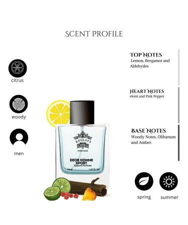 Deor Homme Sport Perfume For Men | Woody Aromatic Fragrances | Long Lasting Mens Perfume | Fragrance Sutaible for Any Occasion | Gift For Him - Buy Online on GoSupps.com