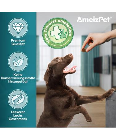 Ameizpet Calming Dog Treats - Soft Chews for Fear Barking & Aggression | 30 Treats for Stress Relief - Buy Online on GoSupps.com