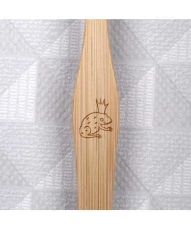 Azeeda 'King Frog' Bamboo Toothbrush - Eco-Friendly Biodegradable Dental Care for Kids & Adults - Ship Internationally - Buy Online on GoSupps.com