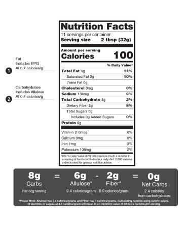 Wonderspread Half-Calorie Gourmet Peanut Butter - 100 Calories, 1g Net Carbs, No Palm Oil - 12 Oz - Buy Online on GoSupps.com