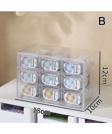 Qxiao Contact Lens Storage Box - 6/9/12 Compartments Large Capacity Transparent Plastic Organizer for Daily Use - Compatible with All Brands - Buy Online on GoSupps.com