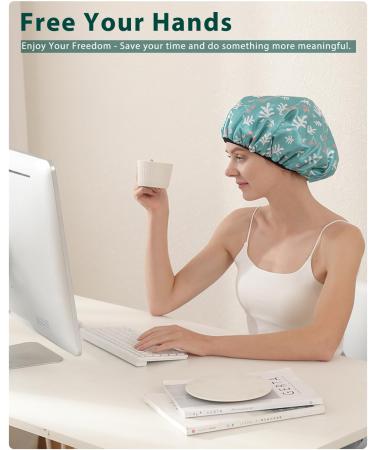 Buy E Enasue Reusable 3-Layer Waterproof Shower Hood - Extra-Sized & Adjustable for Long Hair | Ideal for Makeup | Green - Buy Online on GoSupps.com