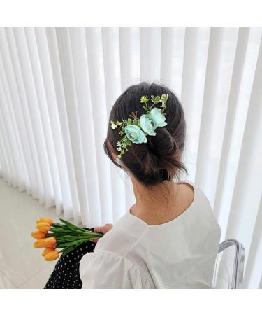4 Pack Rose Flower Silver Wire Hair Combs - Women's Wedding Bridal Accessories - Buy Online on GoSupps.com