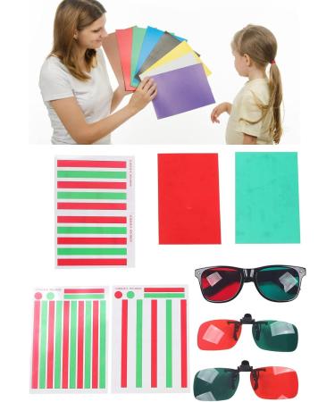 Red Green Amblyopia Glasses for Color Blindness | Protanopia & Anerythrochloropsia Reading Aid | International Shipping - Buy Online on GoSupps.com