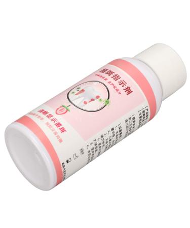 Dental indicator fluid with a measuring cup with scale 60 ml-helps with the correct teeth brushing improves oral health medium for plaque covering easy to use