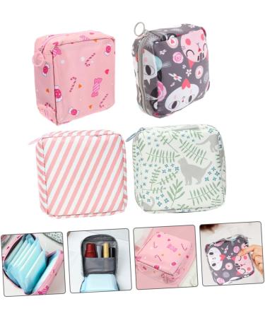HAPINARY 4pcs Sanitary Napkin Storage Bag- Compact Period Organizer for Women on the Go - Buy Online on GoSupps.com