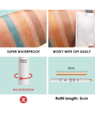 Glitzer-Lidschattenstift 2-in-1 Eyeliner & Shimmer Augenmakeup - Wasserdichte Dauerhafte Lidschattenstift (#02) - Internationaler Versand - Buy Online on GoSupps.com