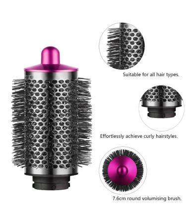 Large Round Volumizing Brush for All Hair Types - Compatible with HS01/HS05 - Rose Color - Buy Online on GoSupps.com