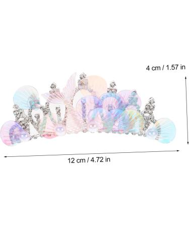 IWOWHERO Rhinestone Tuck Comb Headpieces for Girls Women Crown Hairpiece Headdresses for Women Rhinestone Bobby Pins Hair Barrettes Hair Clips Hair Pin Tiara Women's Hair Comb Metal Mermaid - Buy Online on GoSupps.com