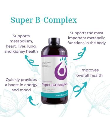 Life Solutions - Liquid Super B-Complex - 16 Oz. Naturally Support Your Body's Energy Levels and Metabolism - Buy Online on GoSupps.com