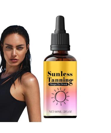 Yugugomo Sunless Drinking Tan Drops 60ml - Gentle Self Tanning - Natural Tan from Inside - Lasting Beauty - Natural Ingredients