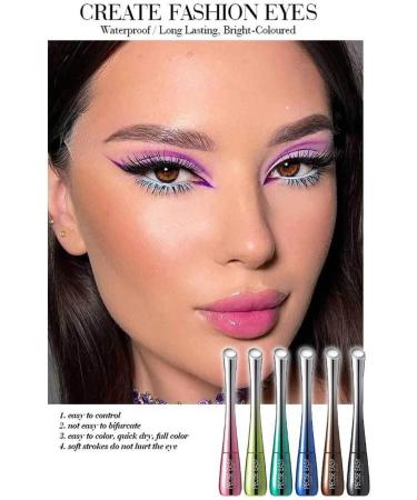 Color eyeliner professional liquid eyeliner pen with bright color makeup (brown) - Buy Online on GoSupps.com