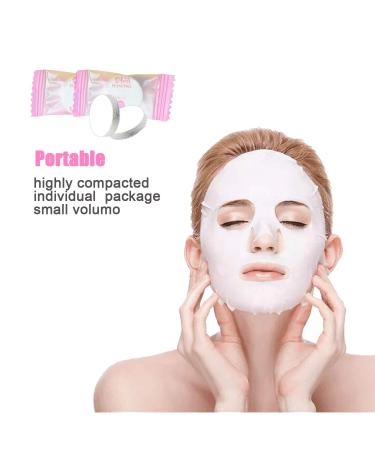 100 Pieces Compressed Disposable Facial Mask Sheets - DIY Skin Care + Free Mask Bowl - Buy Online on GoSupps.com
