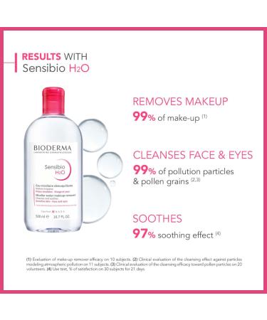Bioderma Sensibio H2O Cleansing Solution 500ml - Gentle Makeup Remover & Skin Cleanser | International Shipping Available - Buy Online on GoSupps.com