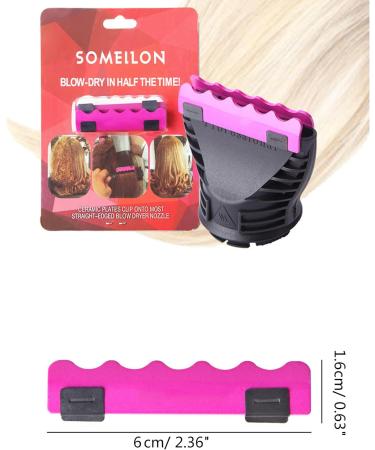 Professional Hair Dryer Nozzle Heat Insulating Wind Nozzle Comb Salon Hair Styling Tools Air Blow Collecting Comb Hair Dryer Nozzle Attachment Replacemen - Buy Online on GoSupps.com