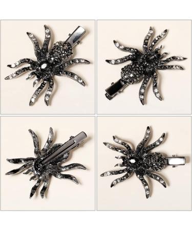 Lurrose Halloween Hair Clip for Women Gothic Sparkling Rhinestone Spider Hair Barrettes Halloween Party Masquerade Cosplay Accessory - Buy Online on GoSupps.com
