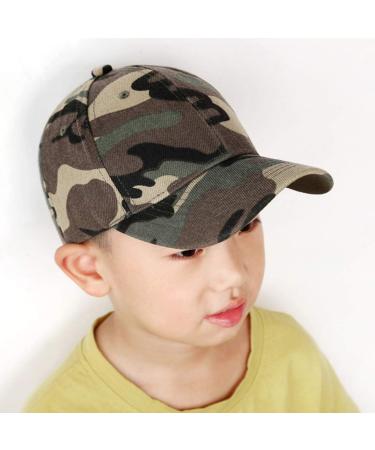 Buy Ponceau Boys' Adjustable Camouflage Baseball Cap | Kids Snapback Sun Hat - Army Green - Buy Online on GoSupps.com