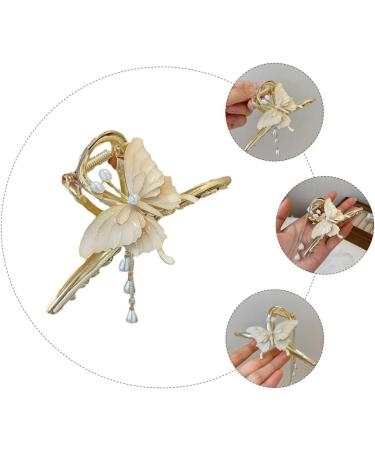 Shop Healeved Large Butterfly Pearl Hair Clips - 4 Piece Set for Women | Durable Alloy Claw Hair Holders - Buy Online on GoSupps.com