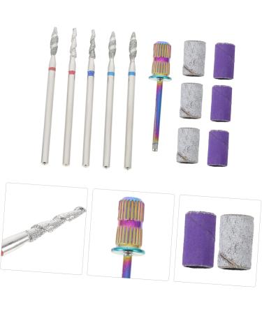Ipetboom 1 Set Nail Polisher Nail Art Accessories Nail Grinders Diamond Tipped Drill Bit Cleaning Kits Rotary Polishing File Acrylic Gel Remover Corundum Nail Drill Tungsten Steel - Buy Online on GoSupps.com