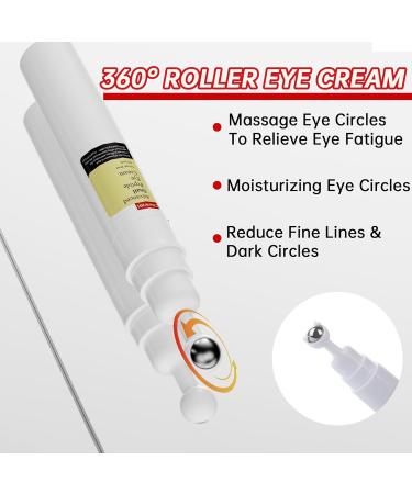 Snail Peptide Eye Cream - 17ML Hydrating Under Eye Cream with Niacinamide & Hyaluronic Acid for Dark Circles Puffiness & Fine Lines - Shop Internationally - Buy Online on GoSupps.com