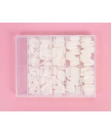 Buy Melliex 500 Pcs Ballerina Coffin Nail Tips - Natural Artificial Acrylic for Women | International Shipping Available - Buy Online on GoSupps.com
