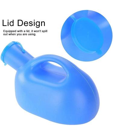2000ML Male Urinal -with Cover can Be Reused Portable Mens Potty Pee Bottle Collector Travel Toilet (Blue) Happy - Buy Online on GoSupps.com