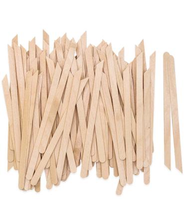 500 Pieces Small Wax Sticks Wood Spatulas Applicator Craft Sticks for Body Hair Eyebrow Lip Nose Removal Slanted/Round (Pack of 500)