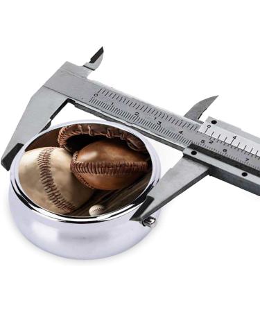 Retro Baseball Mini Pill Box | 3 Compartment Travel Organizer | Portable Medicine Case for Home & Office - Buy Online on GoSupps.com
