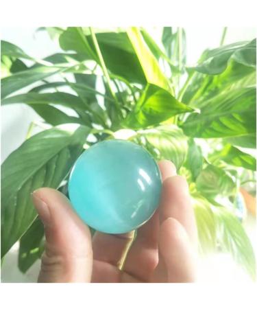 Natural Crystal Rough Ornament Natural Blue Cat Eye Quartz Crystal Stone Ball 40mm for Decoration 1PC 1pc 4cm - Buy Online on GoSupps.com