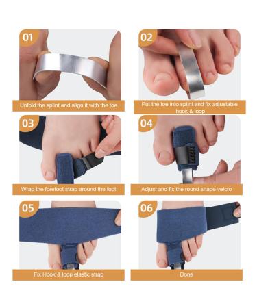 Toe Splints for Hammertoes - Pain Relief & Support | Toe Straightener Brace for Men & Women (2 Pcs - Buy Online on GoSupps.com