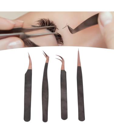 4Pcs Eyelash Extension Tweezers Set | Precision Tools for Perfect False Lashes - International Shipping - Buy Online on GoSupps.com