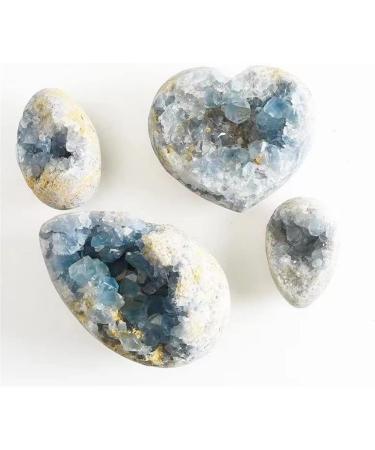 Room Decoration 1pc Naatural Egg Shape Raw Celestite Geode Reiki Blue Crystal Cluster 450g-2000g Beautiful Natural Crystal Stone (Color : 600g-750g) - Buy Online on GoSupps.com