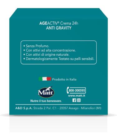  Matt Matt AGEACTIV Anti Gravity 24h Face and Neck Cream with Bioactive Peptide and 7 Ceramides Regenerates Reshapes and Recompacts the Skin Promotes Skin Elasticity and Tone Fragrance-Free 50 ml - Buy Online on GoSupps.com
