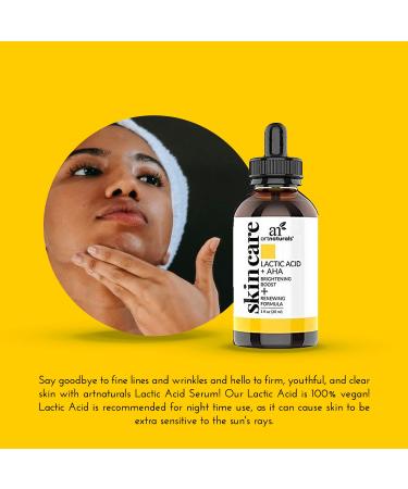 Artnaturals Lactic Acid + AHA 1 fl oz - Exfoliating Skin Treatment for Radiant Glow - Buy Online on GoSupps.com