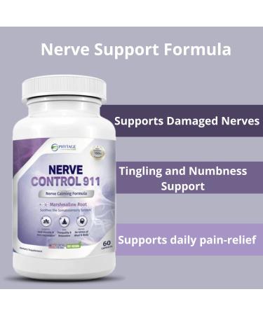 Nerve Control 911 - Natural Plant-Based Nerve Health Supplement (60 Capsules) - Buy Online on GoSupps.com