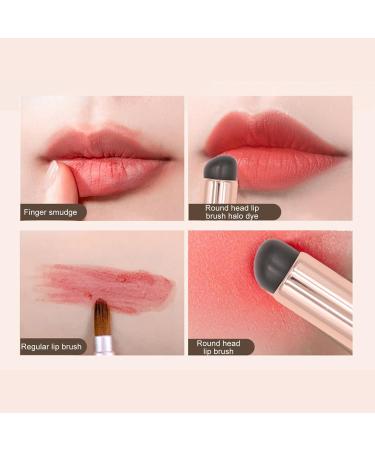 Lip Brush Reusable Lipstick Brush Makeup Brush Makeup Beauty Brushes Soft Travel Beauty Lip Brush Round Tip Silicone Lip Applicator Makeup Beauty Tool for Smoother and Fuller Lip Appearance Wood color - Buy Online on GoSupps.com