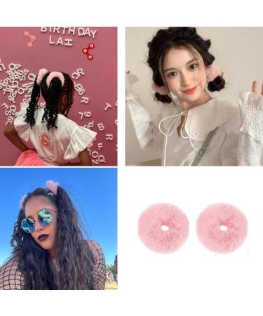3Pairs Fuzzy Scrunchies Pom Pom Hair Tie Hair Bands Hair Rope Elastic Hair Ties Hair Bobbles Ponytail Holders Hair Accessories Hair Bobbles(Mixed Colors) - Buy Online on GoSupps.com
