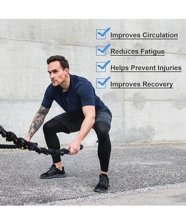 3 Pairs Leg Sleeves | Full Length Compression Knee Sleeves with Anti-Slip Silicone | Sports Performance & Support - Buy Online on GoSupps.com