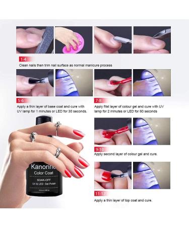 KANORINE White Gel Nail Polish - Soak-Off UV/LED French Manicure Gel Varnish 10ml - Buy Online on GoSupps.com