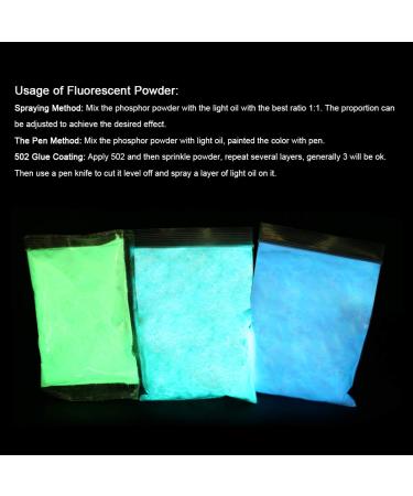 Fluorescent Powder 3x100g - Non-Toxic Luminescent Pigment for Neon Lights & Dark Effects - Professional Phosphorescent Color - Buy Online on GoSupps.com