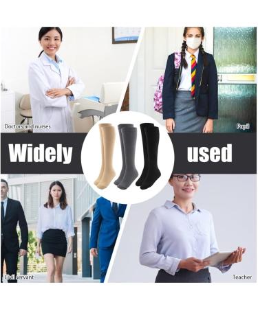3 Pairs Compression Socks for Men & Women - 20-30mmHg Circulation Support Extra Large Knee High - Ideal for Medical Running & Long Hours Standing (Size L - Buy Online on GoSupps.com