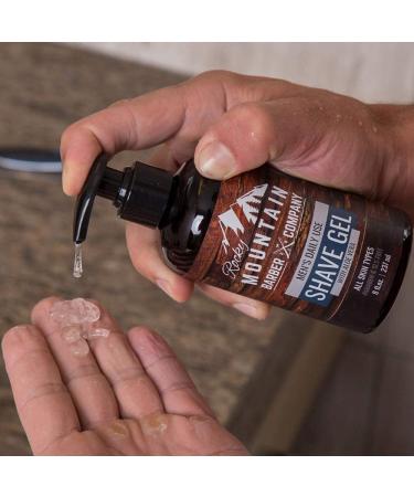 Rocky Mountain Barber Co. Men's Clear Shave Gel - 8oz | Transparent Gel for Precision Shaving and Beard Line Definition - Buy Online on GoSupps.com
