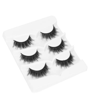 Thick Handmade Reusable False Eyelashes 3 Pairs Soft and Lightweight Suitable for All Makeup for Nude Makeup Makeup Stage Makeup