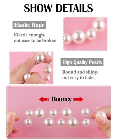 EBANKU Pearl Hair Ties - 6 Pack Stretch Hair Bands for Women & Girls | Elegant Hair Accessories - Buy Online on GoSupps.com
