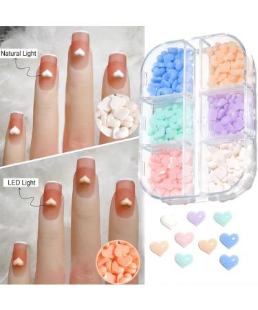 DIY Manicure Purple Blue Charms Resin Love Heart Nails Rhinstones Nail Art Decorations 3D - Buy Online on GoSupps.com