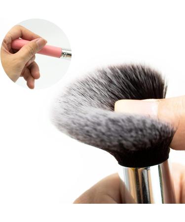 Flat Top Kabuki Makeup Brush - Pink | Ideal for Cream, Liquid, Concealer & Powder Makeup - Buy Online on GoSupps.com