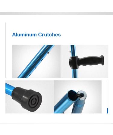 Adult Folding Forearm Crutch with OpeCuff Blue Portable Adjustable Walking Stick for Elderly Disabled and Physically Impaired 1 Unit Run forward - Buy Online on GoSupps.com