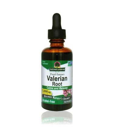 Nature's Answer Alcohol-Free Valerian Root, 2-Fluid Ounces | Natural Sleep Aid | Stress Reliever | Promotes Restful Slumber 2 Fl Oz (Pack of 1)