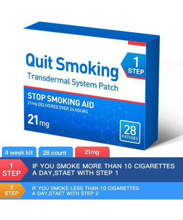 Quit Smoking Patches Step 1 - 21 mg 28 Patches | Effective Anti-Smoking Aid - Buy Online on GoSupps.com