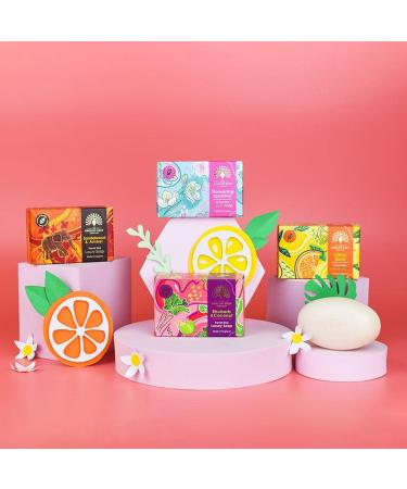 The English Soap Company Travel Size Rhubarb & Coconut Luxury Soap Bar 100g - Buy Online on GoSupps.com